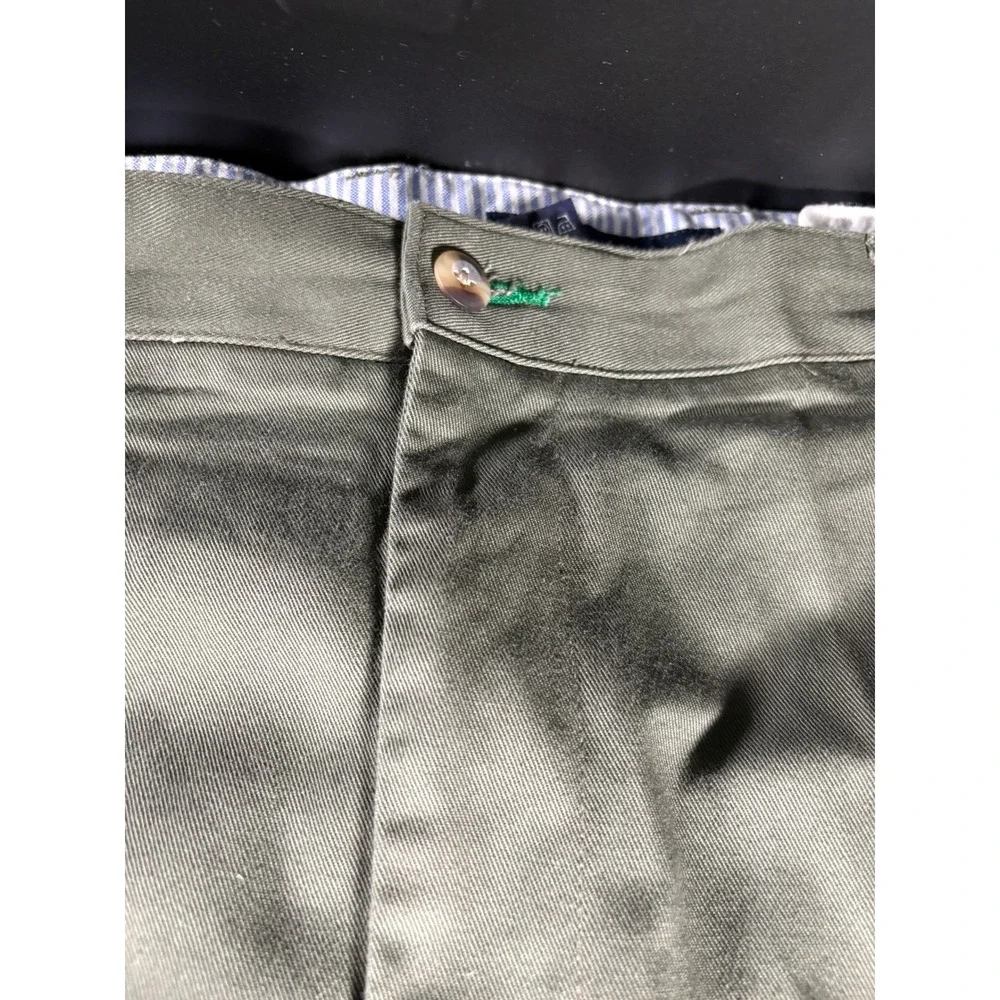 Vintage Tommy Hilfiger Mens Olive Green Pleated‎ Dress Pants 42x32